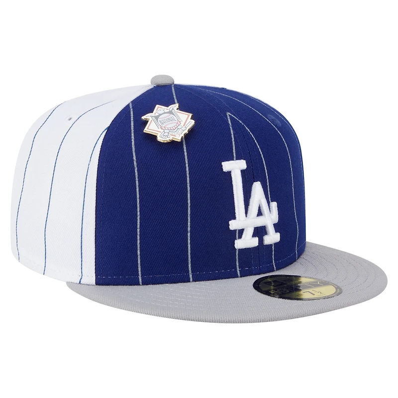 Men's New Era  Dark Blue Los Angeles Dodgers Pinstripe 59FIFTY Fitted Hat