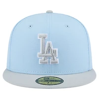 Men's New Era  Light Blue/Gray Los Angeles Dodgers Color Pack Two-Tone 59FIFTY Fitted Hat