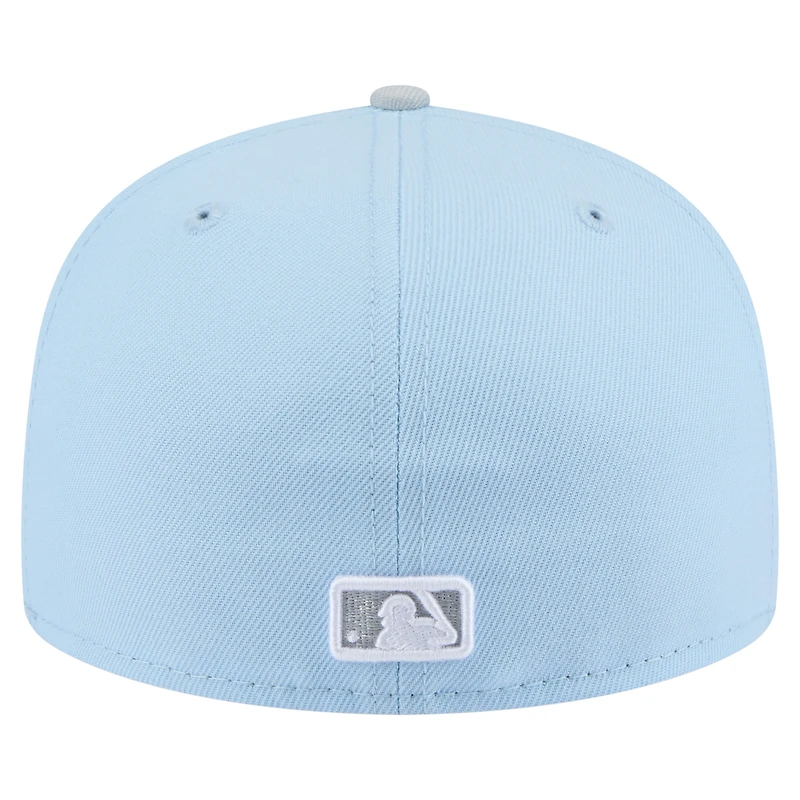 Men's New Era Light Blue/Gray Los Angeles Dodgers Color Pack Two-Tone 59FIFTY Fitted Hat