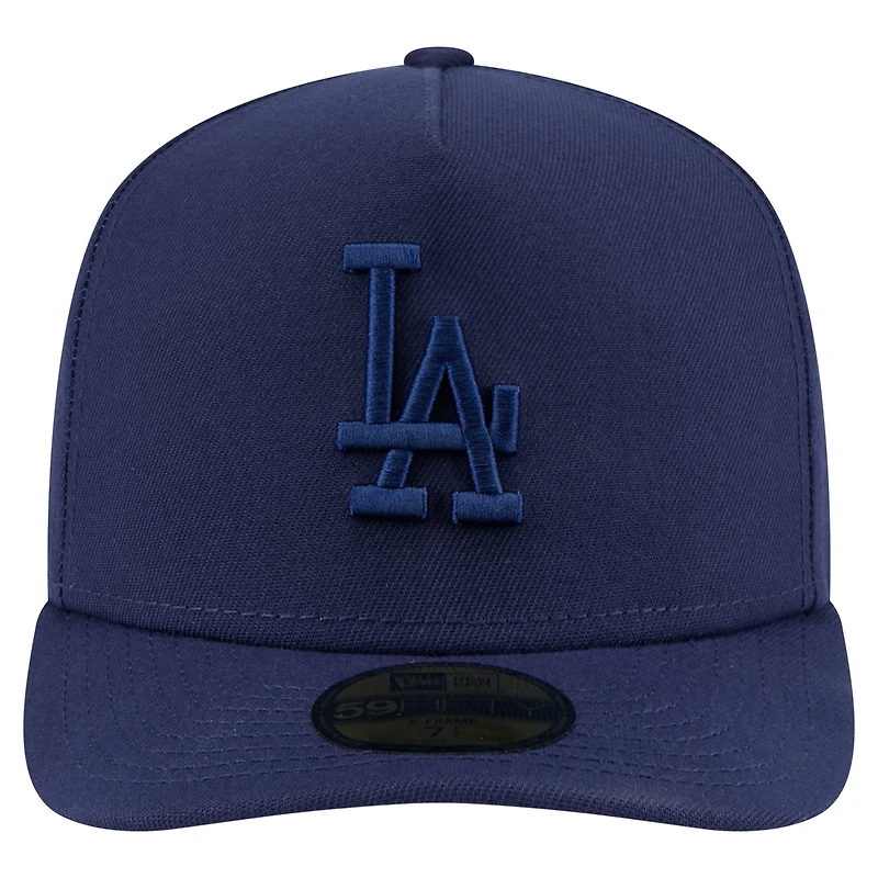 Men's New Era  Navy Los Angeles Dodgers Color Pack Tonal A-Frame 59FIFTY Fitted Hat