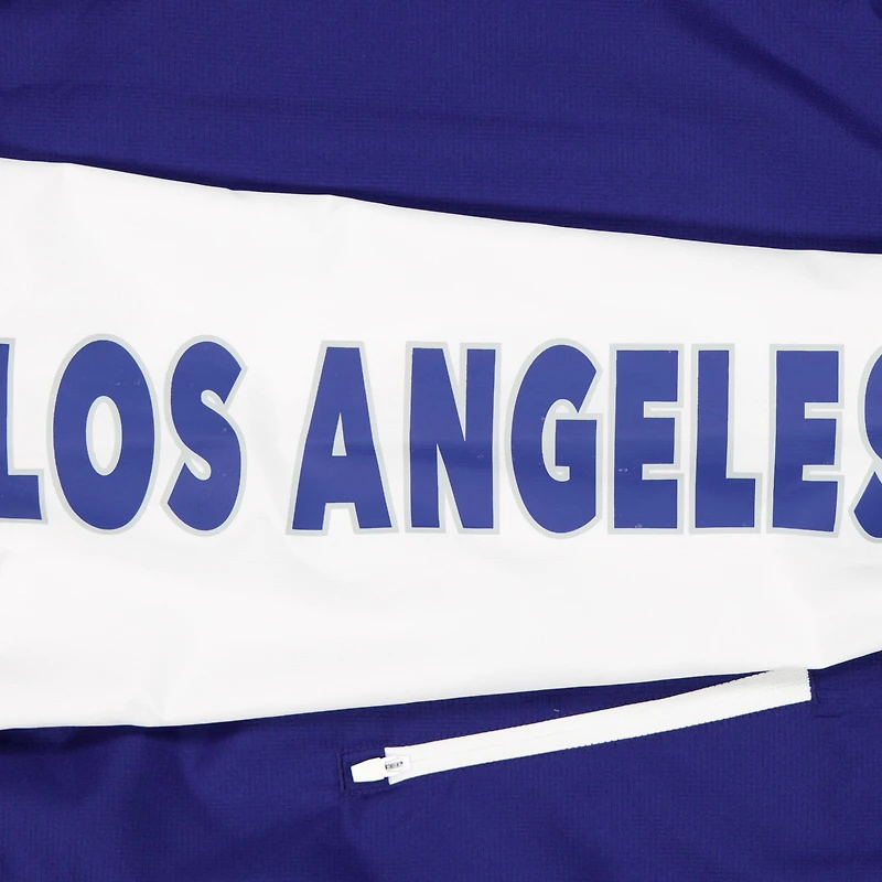 Coupe-vent à capuche entièrement zippé New Era bleu royal/gris des Los Angeles Dodgers pour homme