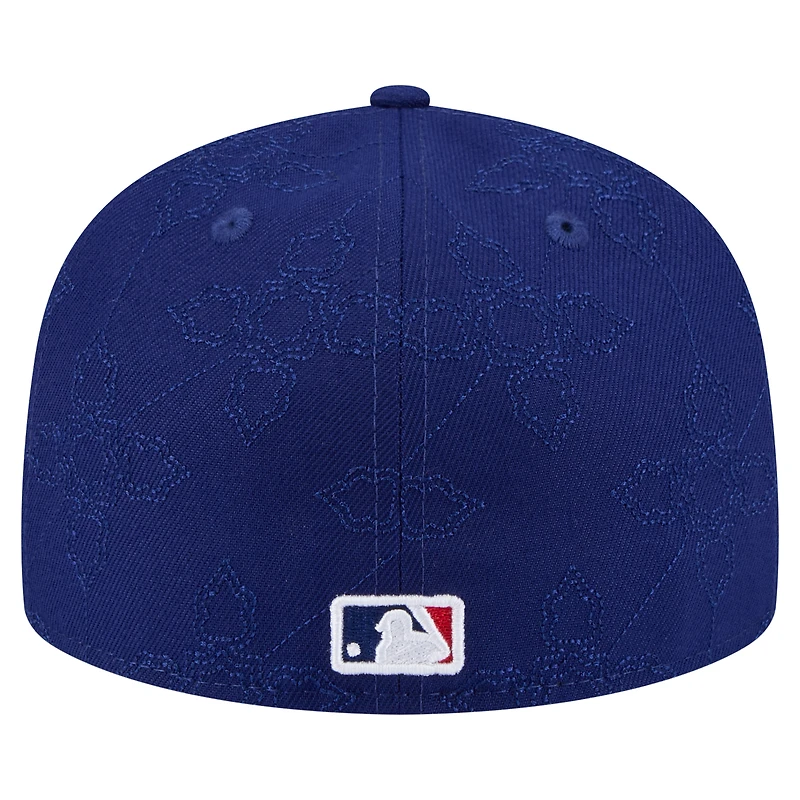 Casquette ajustée 59FIFTY à motif d'injection New Era Royal Los Angeles Dodgers pour homme
