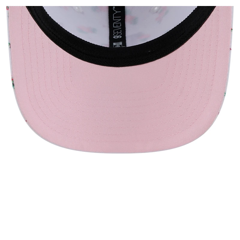 Men's New Era White Los Angeles Dodgers Flamingo Mesh Back 9SEVENTY Stretch-Snap Hat