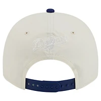 Casquette ajustable blanche New Era pour homme avec logo de l'équipe des Dodgers de Los Angeles