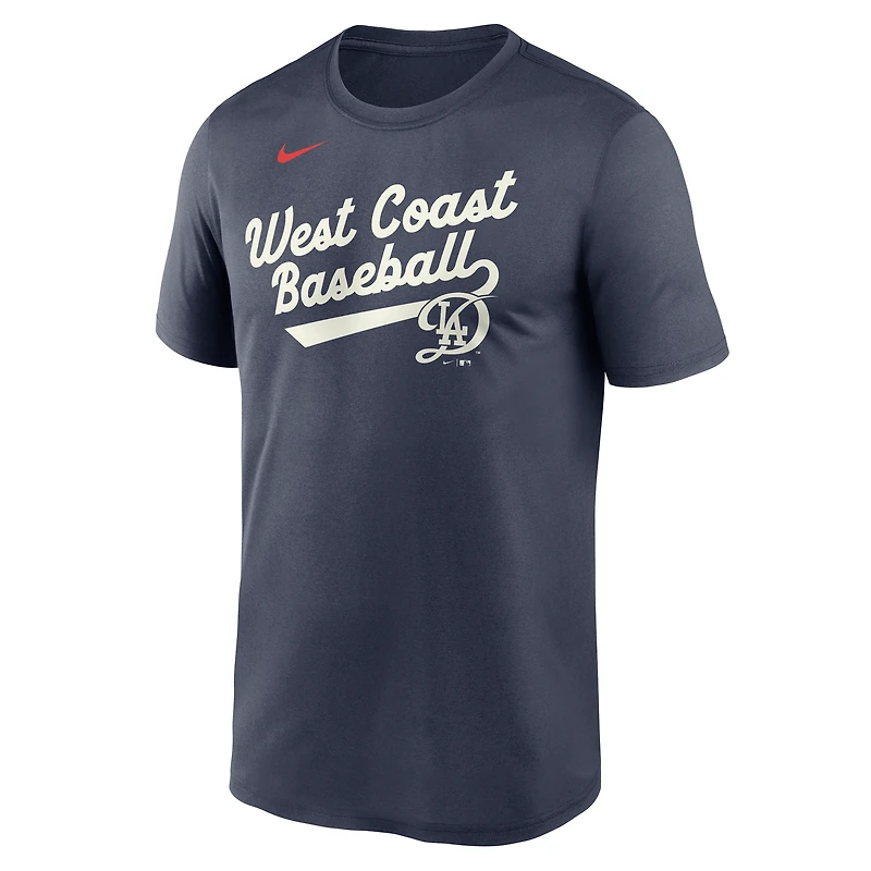 Men's Nike  Navy Los Angeles Dodgers 2025 City Connect Team Phrase Script Legend Performance T-Shirt