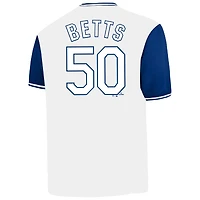 Men's Profile Mookie Betts White Los Angeles Dodgers Big & Tall Name Number Birdeye V-Neck T-Shirt