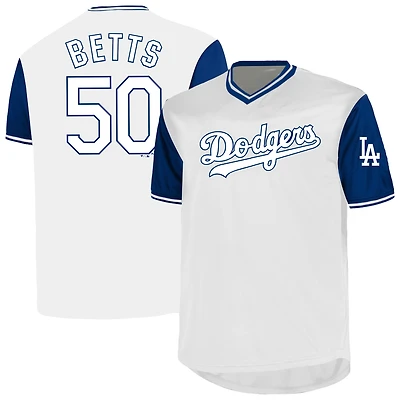 Men's Profile Mookie Betts White Los Angeles Dodgers Big & Tall Name Number Jersey