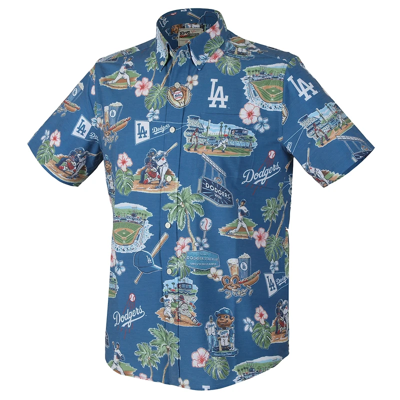 Men's Reyn Spooner Royal Los Angeles Dodgers Scenic Tri-Blend Button-Down Shirt