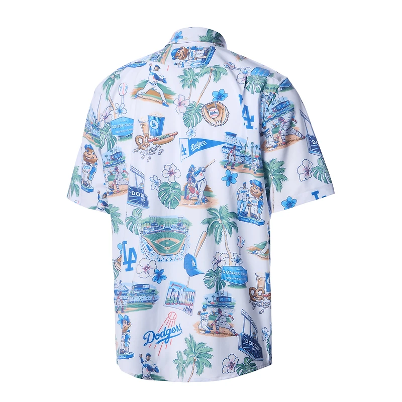 Men's Reyn Spooner Royal Los Angeles Dodgers Scenic Tri-Blend Button-Down Shirt