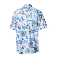Men's Reyn Spooner  Royal Los Angeles Dodgers Scenic Tri-Blend Button-Down Shirt
