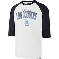 Men's '47 Cream Los Angeles Dodgers City Connect Crescent Franklin Raglan 3/4-Sleeve T-Shirt