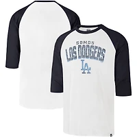 Men's '47 Cream Los Angeles Dodgers City Connect Crescent Franklin Raglan 3/4-Sleeve T-Shirt