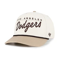 Men's '47  Natural/Tan Los Angeles Dodgers Neutral Terrain Hitch Rope Adjustable Hat