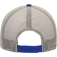 Men's '47 Royal/Tan Los Angeles Dodgers Four Stroke Clean Up Trucker Snapback Hat