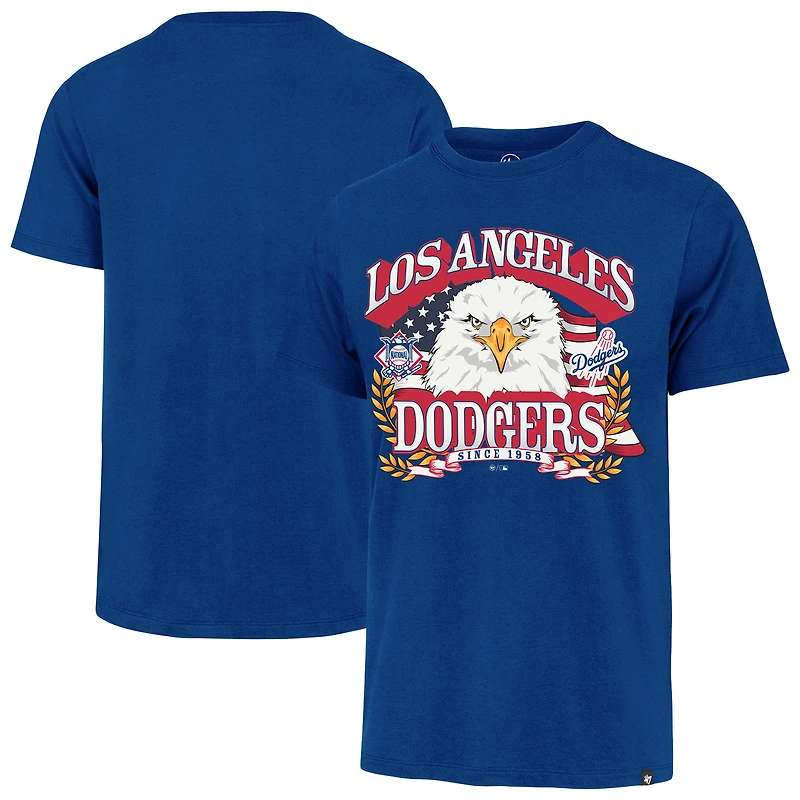 Men's '47 Royal Los Angeles Dodgers Americana Eagle T-Shirt