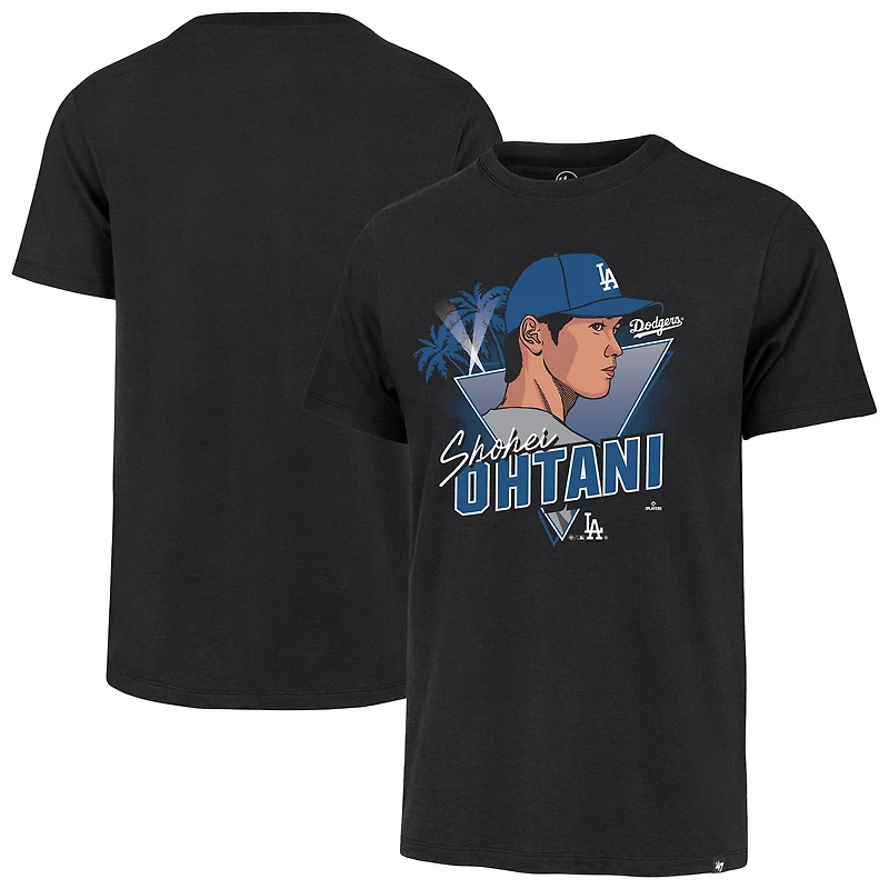 T-shirt noir « 47 Shohei Ohtani » pour homme, caricature du joueur des Dodgers de Los Angeles, Franklin