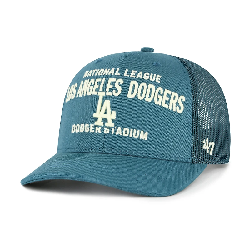 Casquette trucker ajustable contemporaine Los Angeles Dodgers '47 bleu sarcelle pour homme