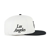 Casquette snapback blanche/noire pour homme des Dodgers de Los Angeles, modèle « 47 », modèle Foundation Captain