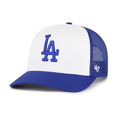 Casquette ajustable Trucker Freshman des Los Angeles Dodgers '47 blanche/bleu roi pour homme