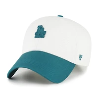 Casquette ajustable pour homme '47 Los Angeles Dodgers blanche/turquoise, style contemporain épuré