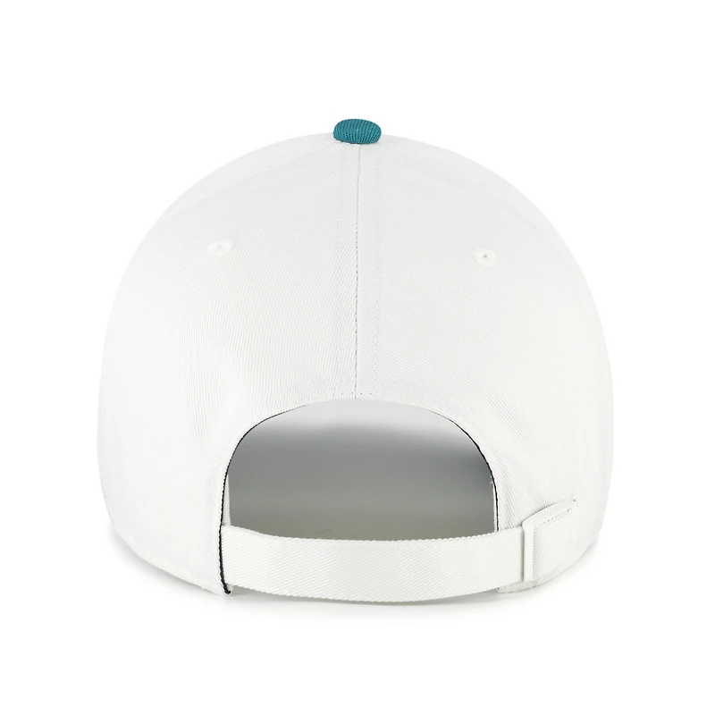 Men's '47 White/Teal Los Angeles Dodgers Contemporary Tonal Clean Up Adjustable Hat