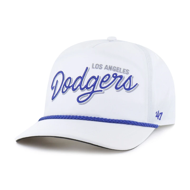 Casquette ajustable blanche « 47 » des Dodgers de Los Angeles pour homme, modèle Brrr Fairway Hitch