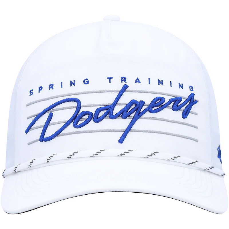 Casquette Snapback Downburst Hitch des Los Angeles Dodgers '47 blanche pour homme