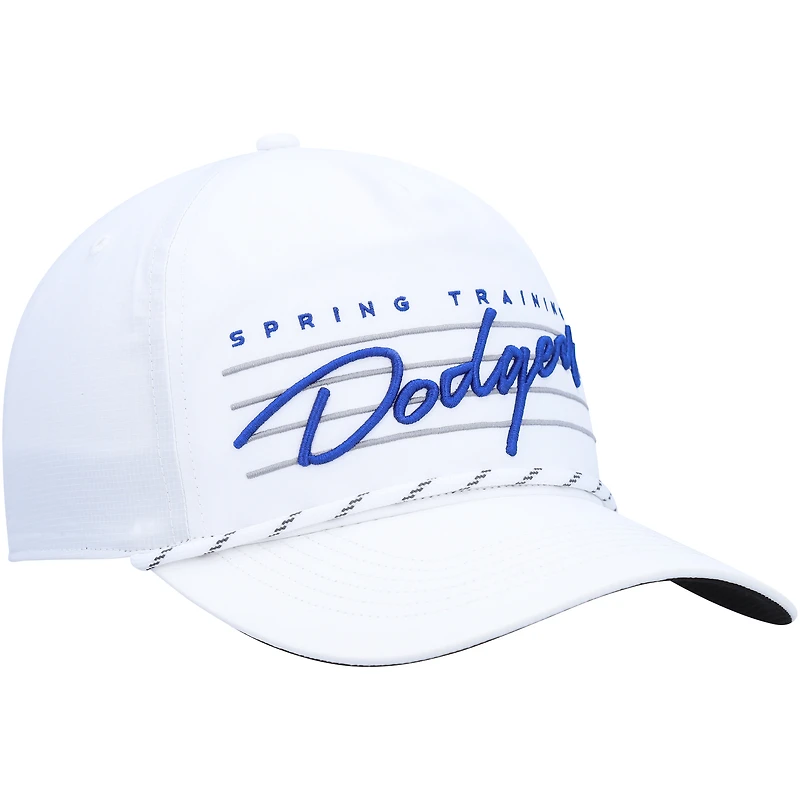 Casquette Snapback Downburst Hitch des Los Angeles Dodgers '47 blanche pour homme