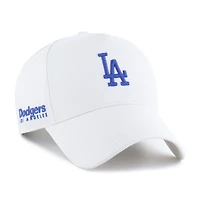 Men's '47 White Los Angeles Dodgers Foundational Pinch Offside Adjustable Hat