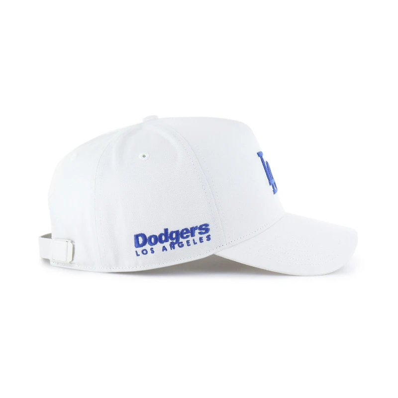 Men's '47 White Los Angeles Dodgers Foundational Pinch Offside Adjustable Hat