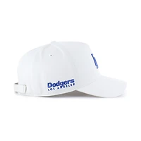 Men's '47 White Los Angeles Dodgers Foundational Pinch Offside Adjustable Hat