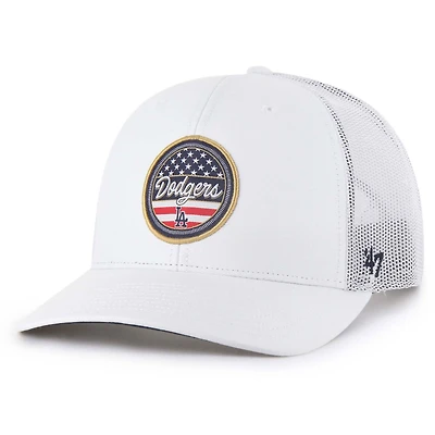 Casquette de camionneur ajustable blanche « 47 » pour homme, hommage aux Dodgers de Los Angeles