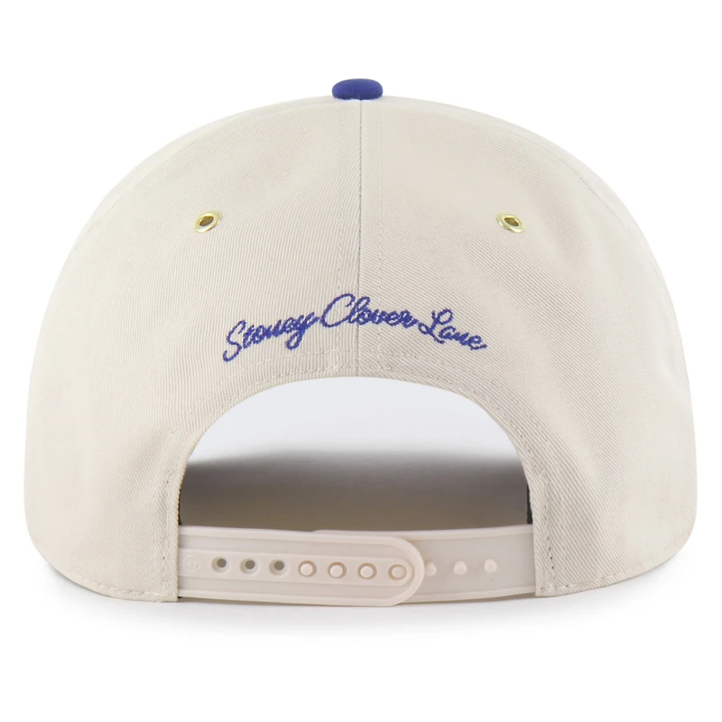 Casquette ajustable à paillettes « 47 x Stoney Clover Lane Natural/Royal Los Angeles Dodgers » pour homme