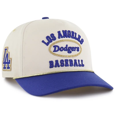 Men's '47 x Stoney Clover Lane  Natural/Royal Los Angeles Dodgers Glitter Rope Hitch Adjustable Hat