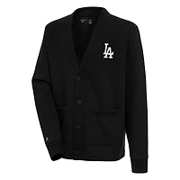 Gilet boutonné noir Antigua pour homme, Los Angeles Dodgers