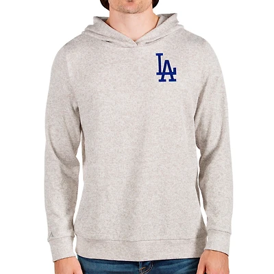 Sweat à capuche Absolute pour homme Antigua Oatmeal Los Angeles Dodgers