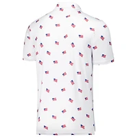 Polo Americana Antigua blanc Los Angeles Dodgers pour hommes