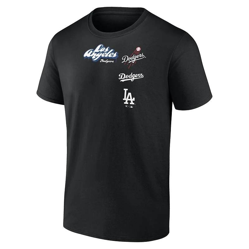 T-shirt noir pour homme avec logo graffiti des Dodgers de Los Angeles