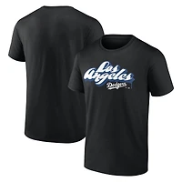 T-shirt noir pour homme avec graffiti des Dodgers de Los Angeles