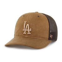 Men's Carhartt x '47 Brown Los Angeles Dodgers Dyed Trucker Adjustable Hat