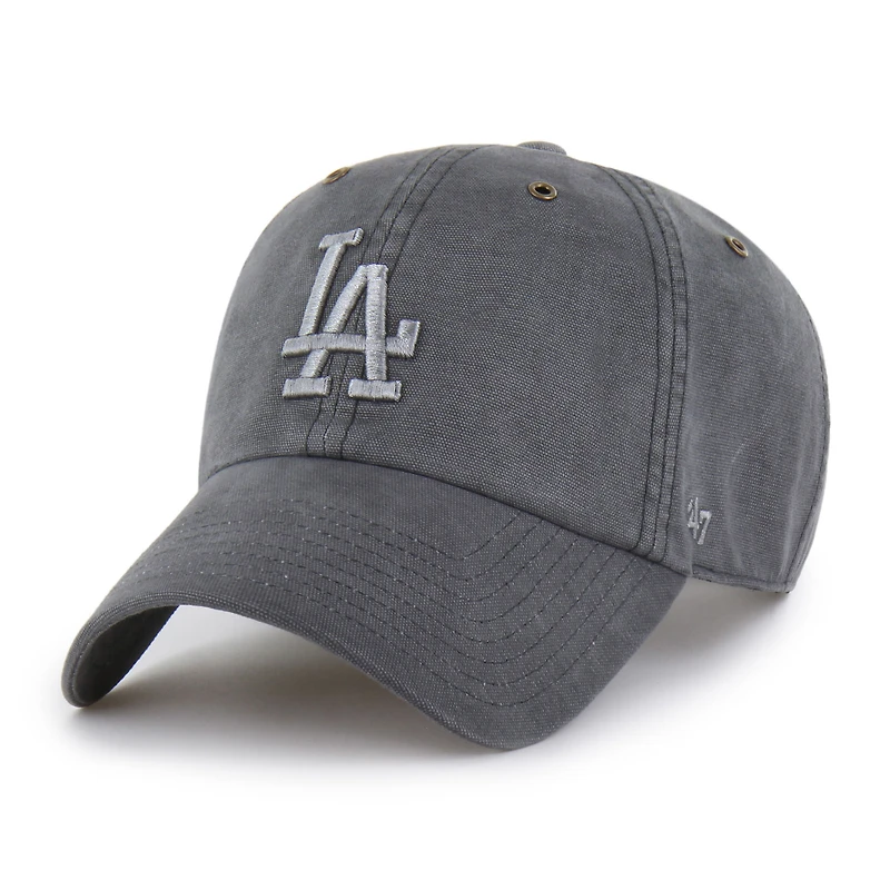 Men's Carhartt x '47 Charcoal Los Angeles Dodgers Dyed Clean Up Adjustable Hat