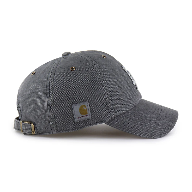 Men's Carhartt x '47 Charcoal Los Angeles Dodgers Dyed Clean Up Adjustable Hat