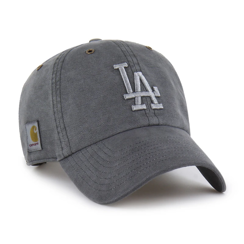 Men's Carhartt x '47 Charcoal Los Angeles Dodgers Dyed Clean Up Adjustable Hat