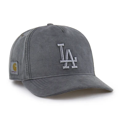Men's Carhartt x '47 Charcoal Los Angeles Dodgers Dyed Hitch Adjustable Hat