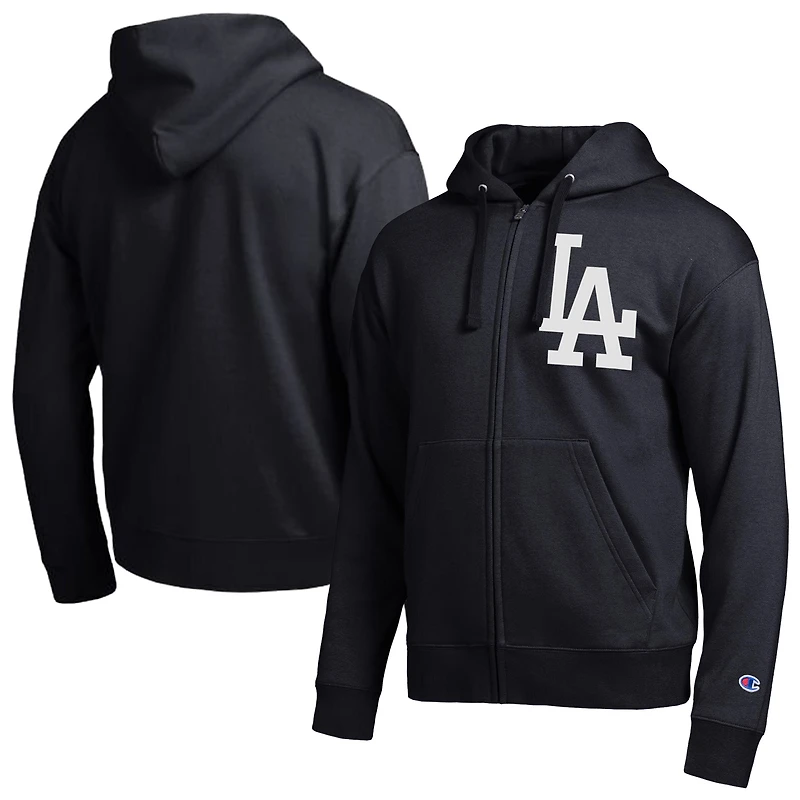 Men's Champion  Black Los Angeles Dodgers All-Star Full-Zip Hoodie
