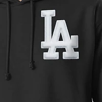 Men's Champion  Black Los Angeles Dodgers Reverse Weave Chenille Hoodie