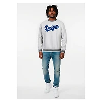 Men's Champion Heather Gray Los Angeles Dodgers Reverse Weave Sweatshirt