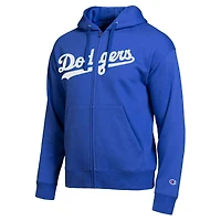 Sweat à capuche zippé pour homme Champion Los Angeles Dodgers Royal All-Star Wordmark