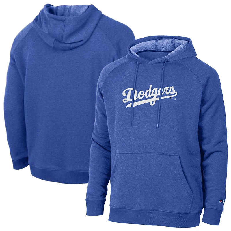 Men's Champion  Royal Los Angeles Dodgers Triumph Tri-Blend Raglan Hoodie