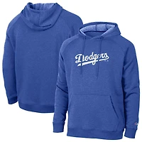 Men's Champion  Royal Los Angeles Dodgers Triumph Tri-Blend Raglan Hoodie